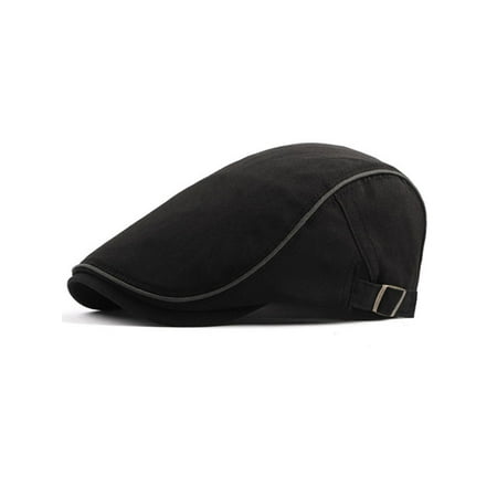 Cotton Newsboy - Mens Knit Headwear Thick Hat Driving Cotton Gatsby Ivy Cap Newsboy Vintage Beret