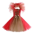 thumbnail image 1 of LUOGENLI Robe Enfant Filles Robe Noël Fête Point Robe Robes Mode Bandeau Ensemble Longue Robe pour Filles Kaki 8-9 Ans, 1 of 9