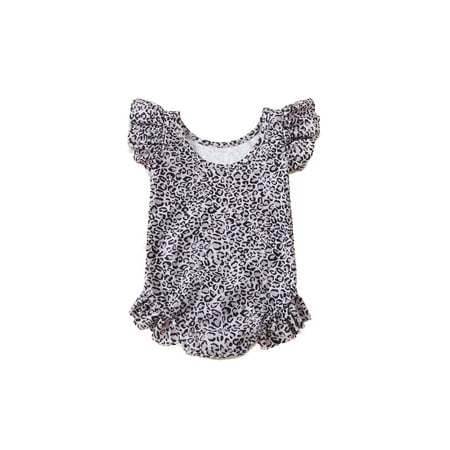 

Nokpsedcb Summer Kids Baby Girls One Piece Swimsuit Leopard Bikini Beachwear
