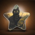 thumbnail image 3 of Star Shaped Energy Saving Night Light Living Room Night Light, Bedroom Night Light, Corridor Night Light, Study Night Light Cartoon Wizard Cat, 3 of 6