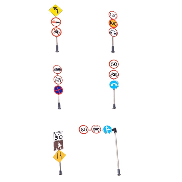 Cateissary Models House Accessories DIY Crafting Street Signs Juguetes para juegos de simulación educativos tempranos para niños Suministros Artesanía