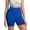 Blue, variant on Women's High Waisted Yoga Shorts, Tummy Control Booty Lifting Workout Shorts, Compression Running Gym Shorts for Women, Athletic Fitness Shorts Blackish Green L