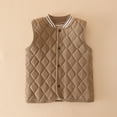 thumbnail image 2 of Boys Girls Quilted Vest V Neck Vest Slim Fit Button Down Padded Gilet Sleeveless Outerwear Coat, 2 of 6