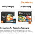 thumbnail image 4 of Shuttle Art Acrylic Paint, 42 Colors Acrylic Paint Set with 12 Paint Brushes, 2oz/60ml Bottles, Rich Pigmented, Water Proof, Premium Paints for Artists, Beginners, 4 of 10