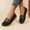 Black, variant on Tawop Womens Dress Shoes Slip On Casual Comfort Flat Non Slip Shoes Round Toe Buckle Breathable