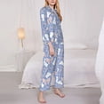 thumbnail image 3 of Daiia Vintage Easter for Women's Long-Sleeved Pajama Set – Soft & Comfortable Sleepwear Button-Up Pajamas Cozy Lounge Wear-Small, 3 of 7