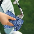 thumbnail image 6 of Kdxio Blue Mandala Harmony Pattern Golf Towel (24" X 16") with Carabiner Clip - The Convenient Golf Cleaning Towel, 6 of 6