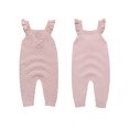 thumbnail image 2 of Gupgi Infant Girls Sweater Rompers Baby Knit Jumpsuits OverallsSolid Color Buttons Fly Sleeve Toddler Fall Bodysuits, 2 of 9