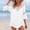 White, variant on Womens Swimsuit Cover Up Beach Cover Up Mesh Casual V Neck Cover Ups Top for Women