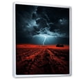 thumbnail image 2 of Designart "Thunderous Silence Orange Storms I" Landscape & Nature Floater Framed Canvas Wall Art, 2 of 7