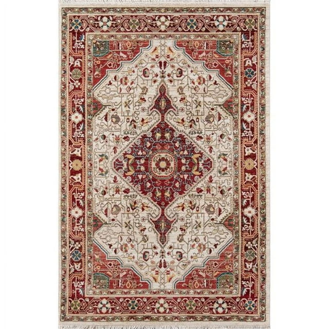 Momeni LENOXLE-02RED2380 Tapis de Zone Traditionnelle Lenox&44; Rouge - 2 Pi 3 Po x 8 Pi Coureur