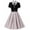 Pink, variant on Lolmot Womens 1950s Retro Cocktail Party Swing Dress Short Sleeve V-Neck Polka Dot Color Block Audrey Dress Casual A-Line Midi Dress