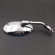 10mm Clockwise Big Oval Side Rear view Rearview Mirror Motorcycle Street Bike Cruiser Chopper Bobber Nake Bike CB VN VT