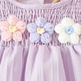 thumbnail image 5 of enyan Toddler Baby Girl Outfits Floral Summer Clothes Infant Spring Waffle Short Sleeve Shirt Tops Cute Shorts Set Baby Girl Outfit (Purple,18-24 Months), 5 of 6