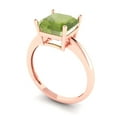 thumbnail image 2 of Clara Pucci 14K Rose Gold 2.5ct Peridot Solitaire Ring for Women, 2 of 8