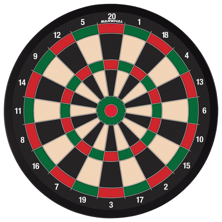 6 Magnetic Darts - Narwhal 15.5inch Dartboard