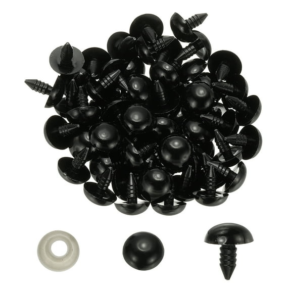 Uxcell 14mm Safety Eyes, 100 Set Plastic Craft Eyes with Washers for Stuffed Animals DIY Craft
