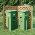 thumbnail image 3 of BELLEZE Privacy Fence Panels for Outside, Wooden Air Conditioner Fence Pool Equipment Generator Trash Can Enclosure Outdoor Fence Panels (2 Panels-Brown), 3 of 7