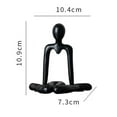 thumbnail image 4 of Dualoai Minimalist Clear Acrylic Side Table NightStand Modern Bedside Cabinet End Table with Thinker Abstract Sculpture Decorative Figurine Simple Tabletop Ornament Figure Statue for Living, 4 of 8