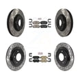 thumbnail image 1 of Transit Auto Front Rear Ceramic Pads and Coated Drilled Slotted Disc Brake Rotors Kit for Car 2017-2019 Kia Soul EV KDA-101588, 1 of 11