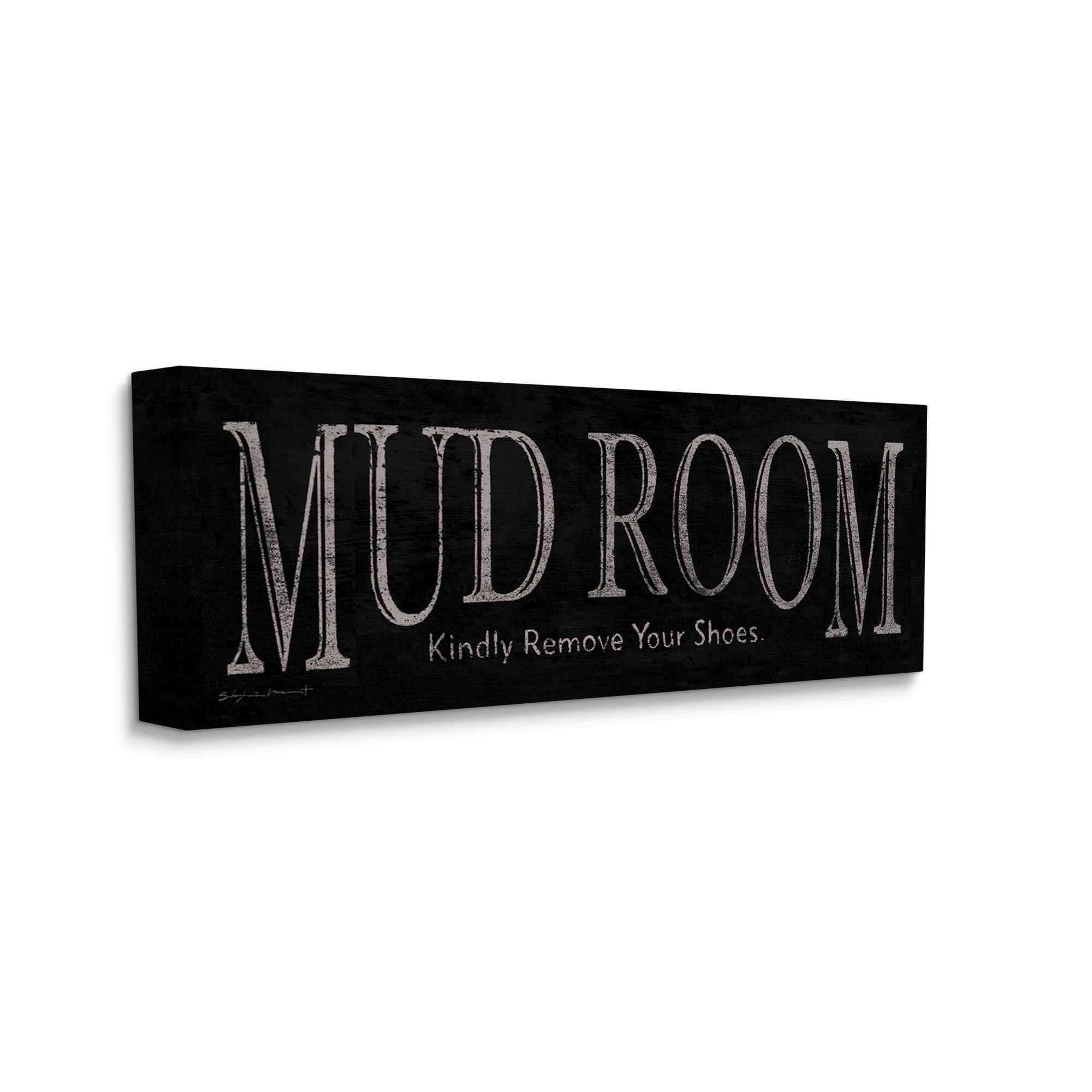 Stupell Mud Room Remove Shoes Reminder Inspirational Painting Gallery Wrapped Canvas Print Wall Art