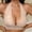 Beige, variant on Bras for Women Women's Halter Deep V Floral Lace Bralette, Scalloped Trim Wireless Stretch Bra, Soft Comfortable Casual Inner Wear