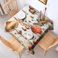 thumbnail image 2 of Red Mushroom Flower White Pattern Square Tablecloth,Waterproof Square Table Cover,Wipeable Spillproof Washable Table Cover for Home Kitchen Party Decor 42"X42"(107x107cm), 2 of 6