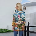 thumbnail image 3 of HAVUITYY Easter Printed Women's Sweaters, 3/111 Sleeve Crew Neck Womens Tops, Spring Going Out Easter Shirts for Women Wear & Gifts, 3 of 5