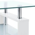 thumbnail image 4 of vidaXL Coffee Table White and Transparent 95x55x40 cm Tempered Glass, 4 of 5