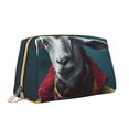 thumbnail image 2 of Gaeub Surrealist Goat Printed Travel Cosmetic Bag,Makeup Bag, Large Capacity Toiletry Bag for Women, Portable Pouch Make Up Organizer with Zipper and Divider, 2 of 8