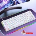 thumbnail image 2 of Hot-Swappable Mechanical Gaming Keyboard, Detachable USB Cable 60% Mini Wired Keyboard with Powder RGB Light for PC Gamer Office/Windows PC Laptop Mac/Xbox PS4 PS5,68 Keys, 2 of 9
