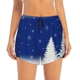 thumbnail image 3 of Uemuo Christmas Fir Tree Pattern Women's Athletic Shorts High Waisted Running Shorts with Liner Pockets Gym Elastic Workout Shorts-XX-Large, 3 of 9