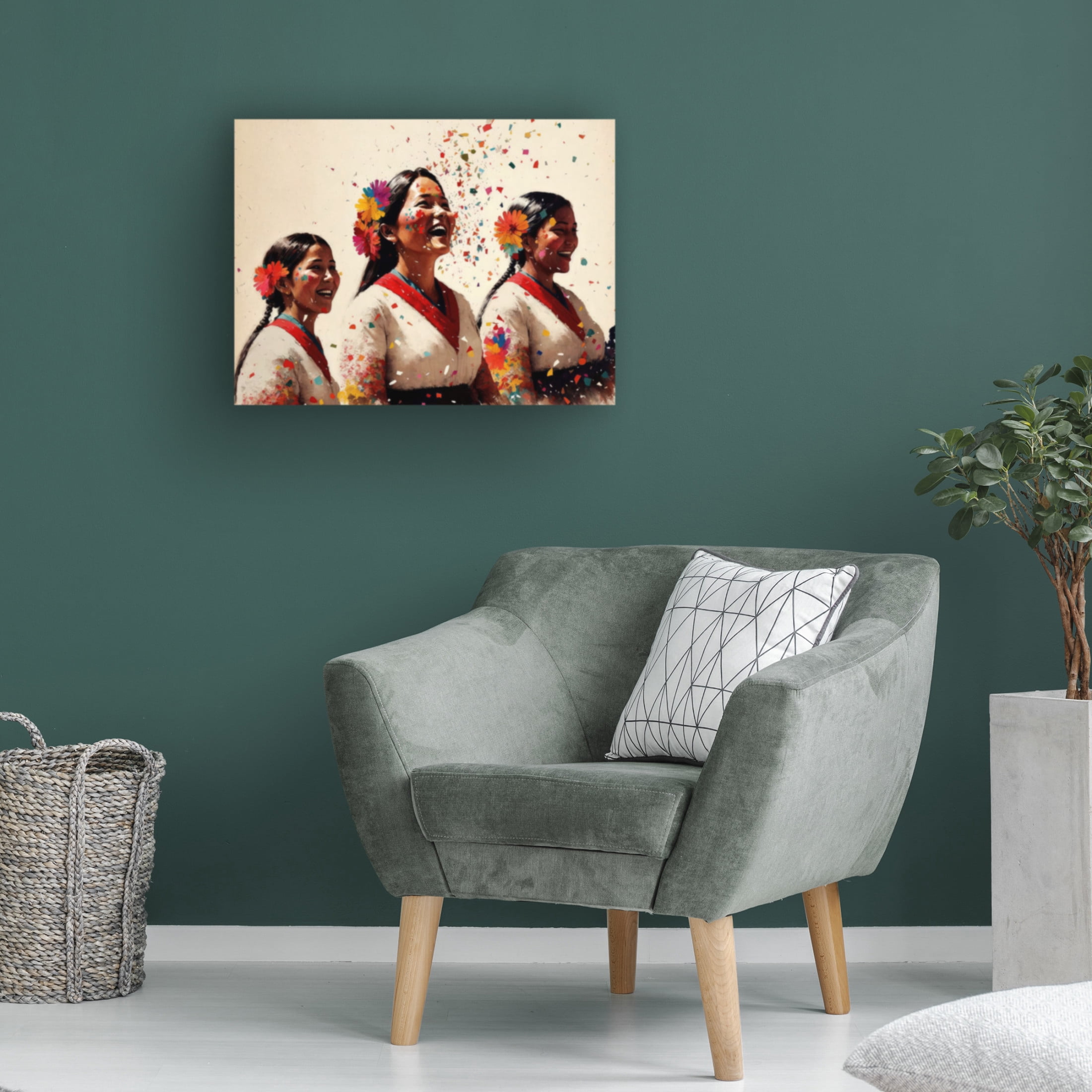 Canvas Wall Art - Treechild 'Open Hearts' Wall Art for Living Room, Bedroom, or Office D?cor by Trademark Fine Art - 24 x 18 Inches