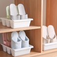 thumbnail image 5 of Fentes à Chaussures, Organisateur de Chaussures 2 Pcs Boîte de Rangement Verticale en Plastique à Trois Compartiments, 5 of 5