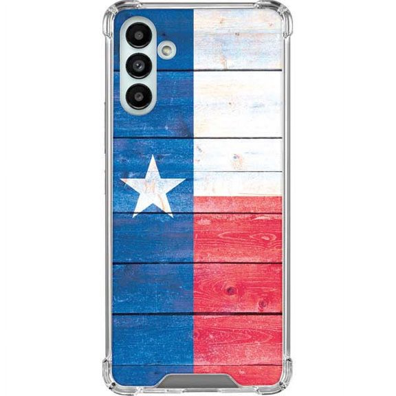 Skinit Countries of the World Texas Flag Light Wood Galaxy A13 5G Clear Case