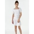 thumbnail image 3 of 2Bunnies Girls' Tween Teen Smocked Ruffle Party Dance Mini Dress On and Off Shoulder Puff Sleeve, 3 of 5