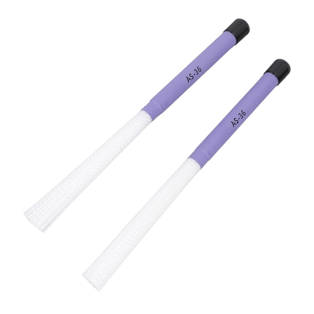 1 Par De Cepillos De Tambor De Nylon Profesional Variedad De Sonido Mejorada Con Ergonómico Pincel De Percusión Portátil Para Kits De Batería Y Cajón