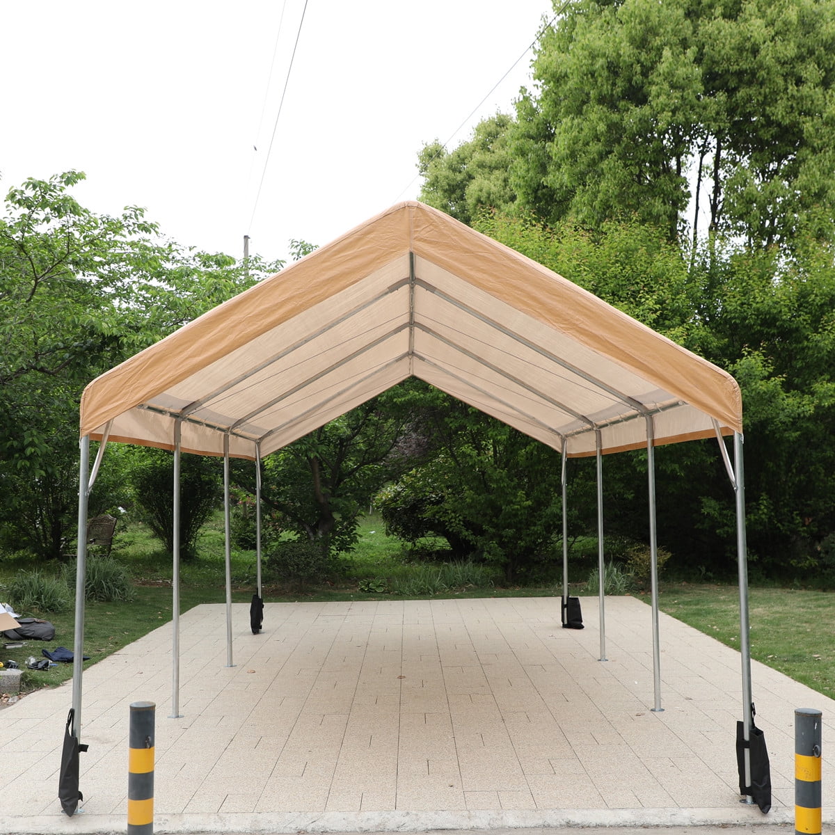 MF Studio 10' X 20’ Carport Heavy Duty Car Canopy Galvanized Car Boat