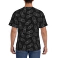 thumbnail image 3 of Bixox Men's White Pineapples Printed Short Sleeve Skinny Athletic T-Shirt, 3 of 6