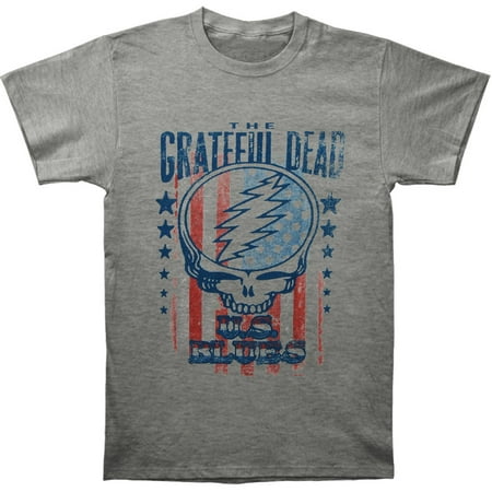 Eco Heather V-neck Shirt - Grateful Dead Men's U.S. Blues Slim Fit T-shirt Heather