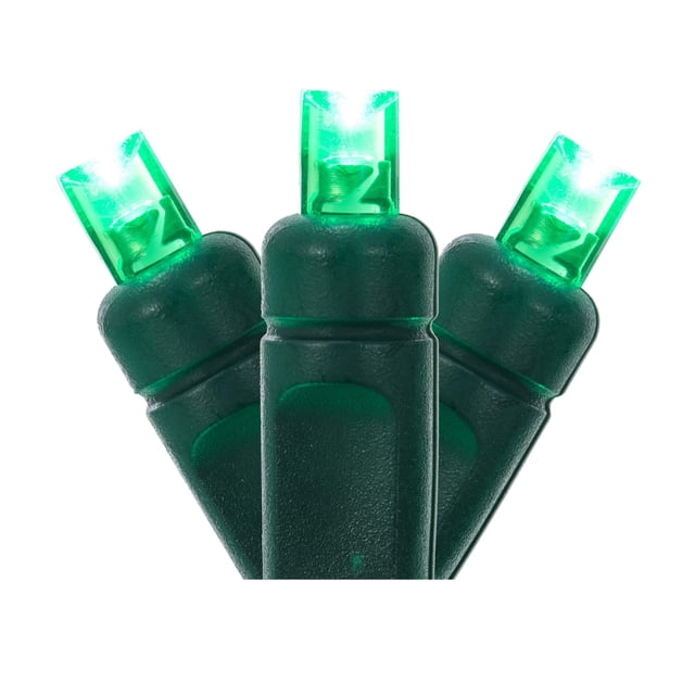 Cadena de luces Vickerman X6G6104, 100 LED de gran angular, color verde