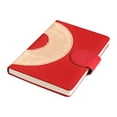 thumbnail image 2 of Red A5 PU Leather Buckle Closure Journal Notebook 170 Pages 100GSM Lined Writing Diary Aesthetic Notebook for Women Work Office School Planning 5.7x8.3in, 2 of 4