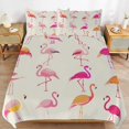 thumbnail image 2 of Duvet Cover Queen Size Flamingo 3 Pcs Duvet Cover Set Bedding Sets Queen Soft Breathable, 2 of 6