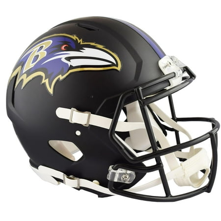 Riddell Baltimore Ravens Black Matte Alternate Speed Full-Size Pro-Line Football Helmet