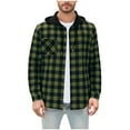 thumbnail image 6 of Horkkom Flannel Shirt for Men Long Sleeve Button Down Drawstring Hoodie Fall Thin Casual Jacket with Pocket XXL, 6 of 7