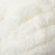 Mainstays Chunky Chenille Yarn, 31.7 yd, Ivory, 100% Polyester, Super Bulky