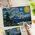thumbnail image 2 of Lantern Press 1000 Piece Jigsaw Puzzle, Washington, Bigfoot Country, Starry Night, 2 of 5