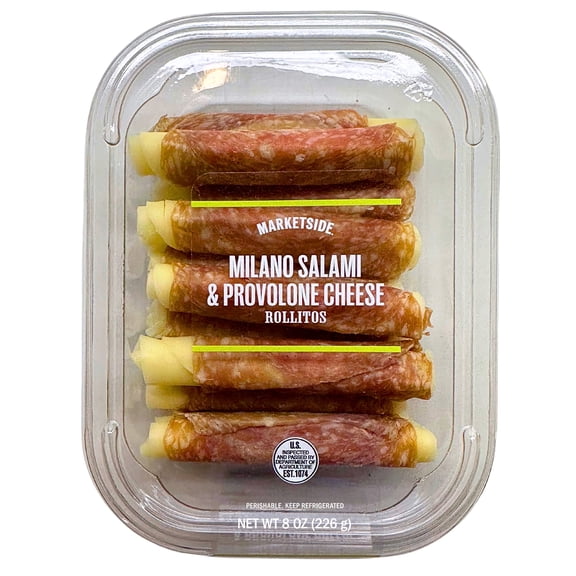 Marketside Milano Salami and Provolone Cheese Rollitos, 8 oz (Rolls, Plastic Tray)