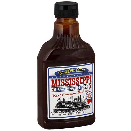 Mississippi Barbecue Sauce Sweet N Mild Barbecue Sauce, 18 oz (Pack of 6)
