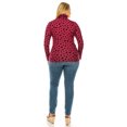 thumbnail image 4 of Women's Casual Polka Dot Printed Long Sleeve Turtleneck Tops, 4 of 4